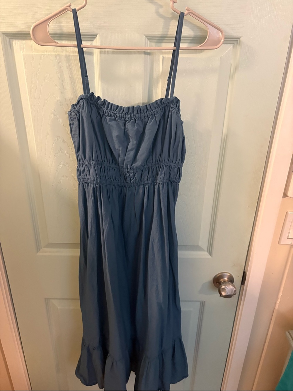Women's Teal Smocked Bodice Sundress